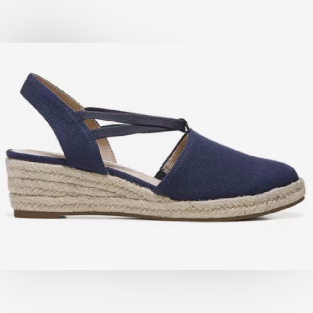 NIB LifeStride Katrina 2 Espadrille Wedge Sandal | Navy | 7.5 - Picture 2 of 8